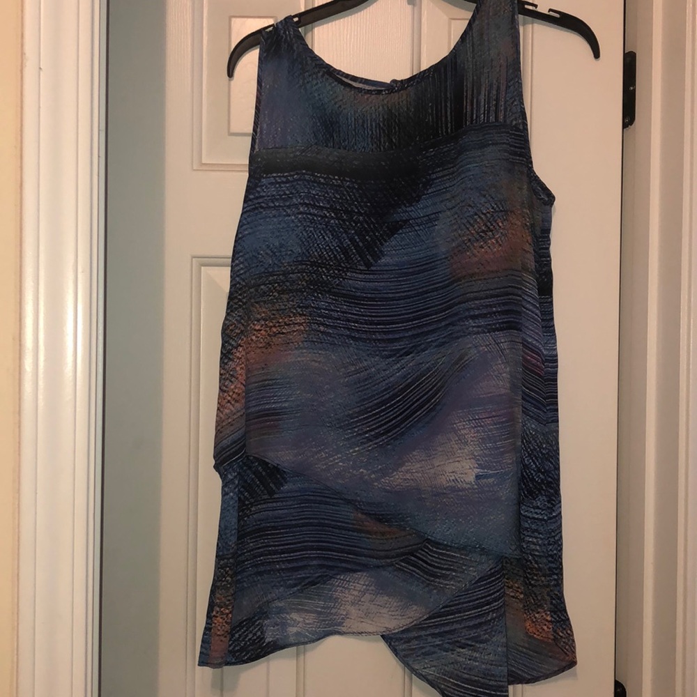 Cable and gauge multi color blouse